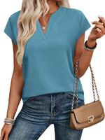 Notched Short Sleeve T-Shirt