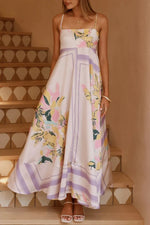 Printed Square Neck Cami Maxi Dress