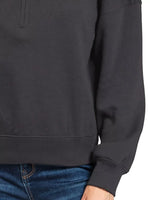 Zenana Fleece High Neck Half Zip Sweatshirt