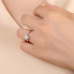 1 Carat 925 Sterling Silver Moissanite Ring