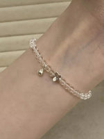 Crystal Beaded Bracelet with Butterfly Charm