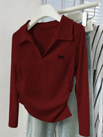 Johnny Collar Long Sleeve T-Shirt