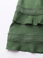 Lace Detail V-Neck Mini Dress