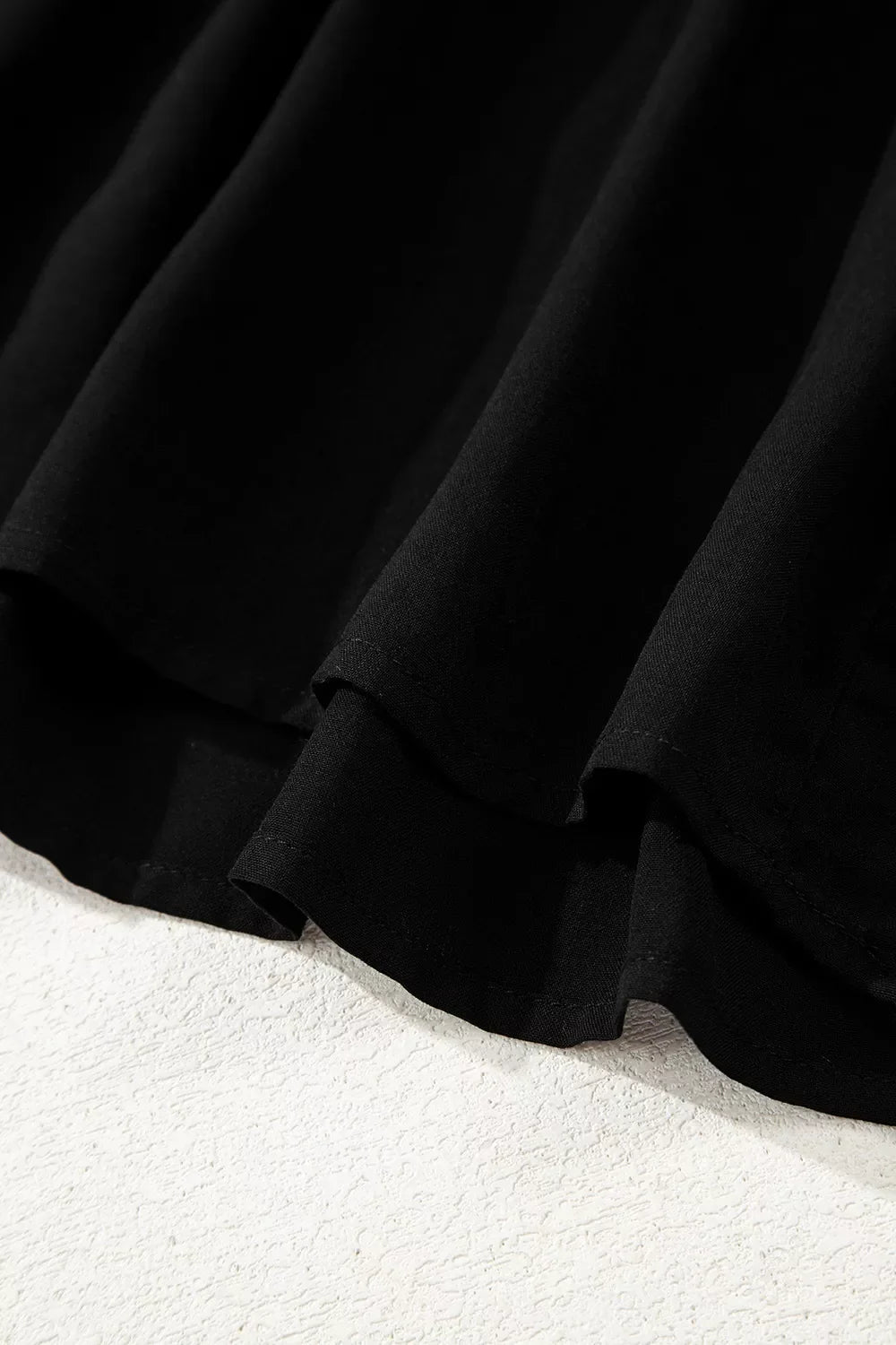 Hidden Buttons Short Sleeve Ruffle Tiered Long Flared Dress