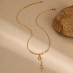 18K Gold-Plated Cross Necklace
