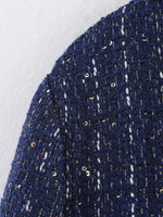Tweed Button Up Cropped Outerwear