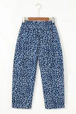 Leopard Print Wide Leg Jeans