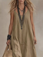 Full Size Scoop Neck Sleeveless Maxi Dress Plus Size