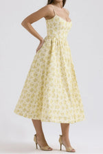 Floral Print Spaghetti Strap Midi Dress