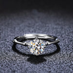 1 Carat Moissanite Minimalist Ring