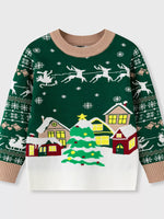Children's Christmas Tree Round Neck Sweater