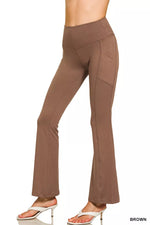 Zenana Brushed Dty Microfiber Flare Pants