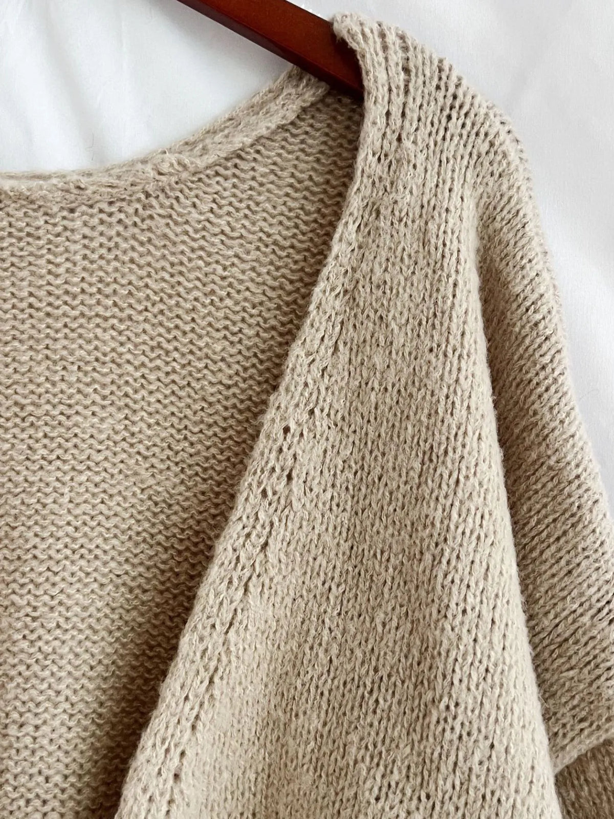 Tied Drop Shoulder Cardigan