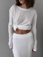 Knotted Long Sleeve T-Shirt