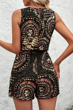 Boho Floral Print Sleeveless Summer Romper
