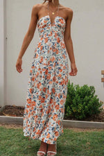 Printed Halter Neck Cami Dress