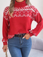 Turtleneck Dropped Shoulder Sweater