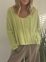 High-Low Drop Shoulder Sweater