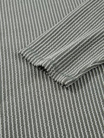 Twist Ribbed Exposed Seam Detail Long Sleeve Loose Top