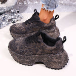 Rhinestone Lace Up Sneaker