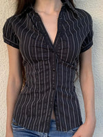 Striped Button-Down Collared Neck Shirt