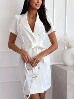 Double-breasted Blazer Dress with Belt