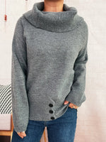 Striped Turtleneck Long Sleeve Sweater