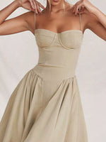 Sweetheart Neck Spaghetti Strap Midi Dress