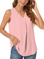 Full Size V-Neck Sleeveless Tank Top Plus Size
