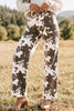 Abstract Pattern Regular Fit Full-Length Western Style Jeans