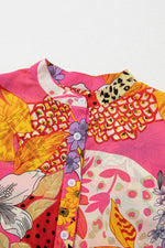 Printed Button Down Long Sleeve Shirt