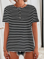 Striped Short Sleeve Top
