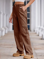 High-Waisted Cargo Jeans