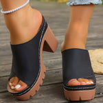 Open Toe Block Heels Sandals