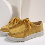 Lace-Up Round Toe Loafers
