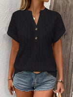 Diamond Pattern Short Sleeve Top