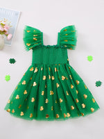 Children's Smocked Clover Tulle Dress