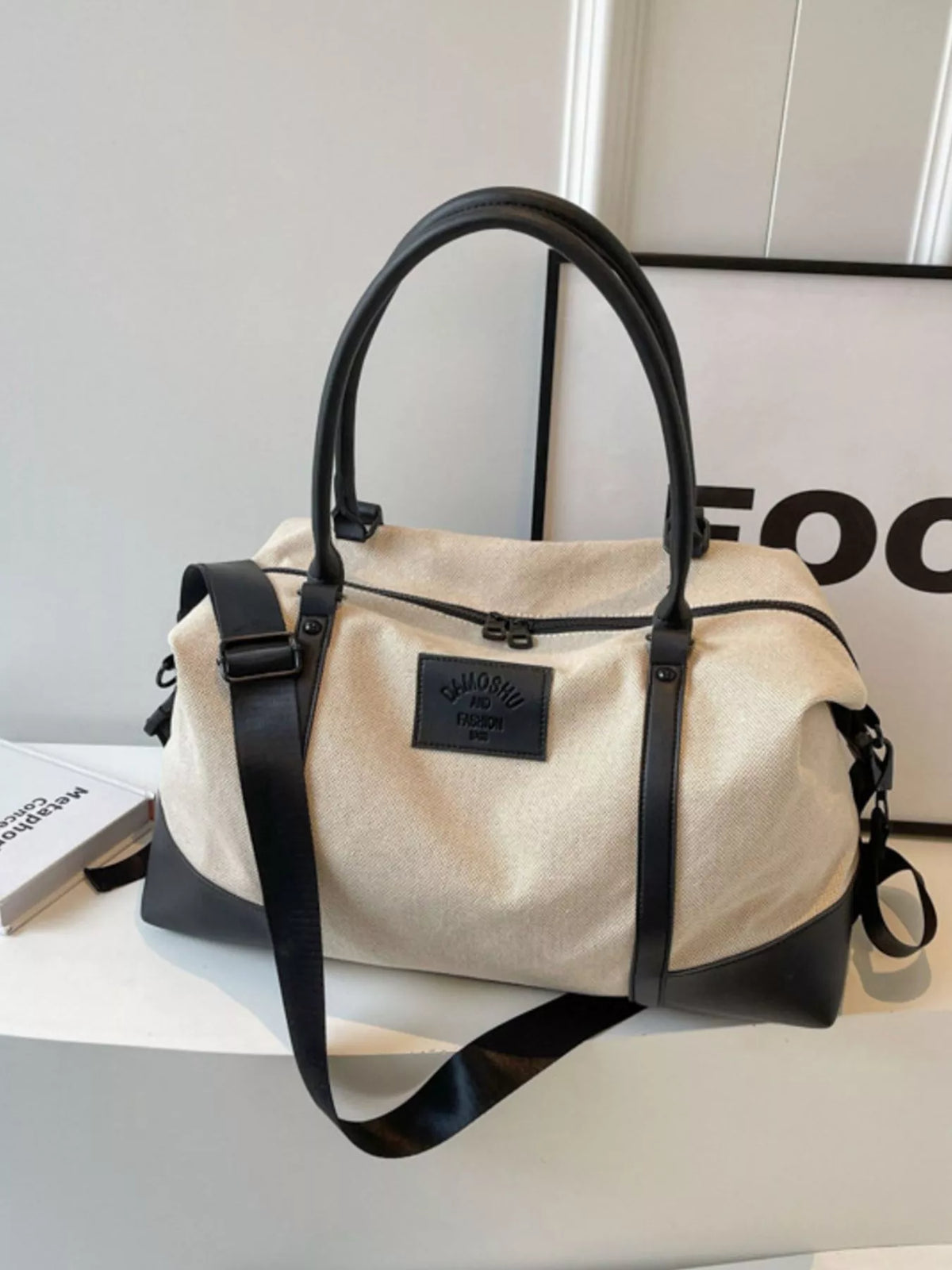 Canvas Leather Trim TravelBag