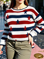 Stars and Stripes Long Sleeve Sweater