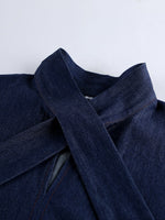 Tie Front Denim Top and Shorts Set