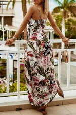 Printed Spaghetti Strap Maxi Dress