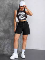 High-Waisted Denim Shorts