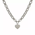 Heart Pendant Toggle Clasp Chain Necklace