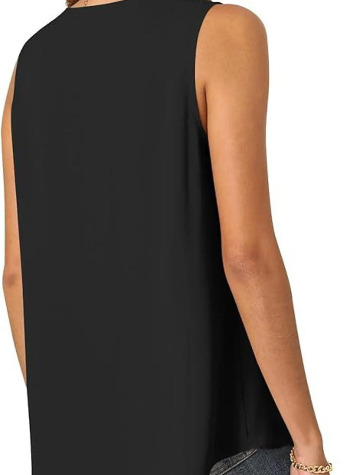 Full Size V-Neck Sleeveless Tank Top Plus Size