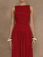 Ruched Sleeveless Maxi Dress
