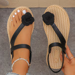 Flower Toe Loop Sandals