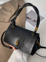 Twisted Handle Flap Crossbody Bag