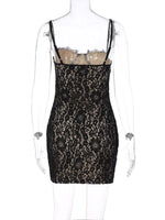 Lace Spaghetti Strap Mini Dress