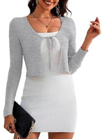Tie-Front Long Sleeve Cardigan