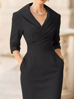 Surplice Long Sleeve Dress